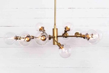 Four Hands Pellman Chandelier-Matte Brass